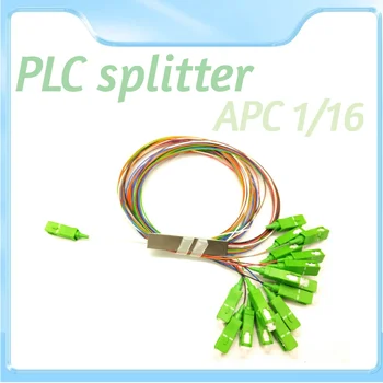 5-10pcs/daudz PLC sadalītāja 1X16 PLC SC/APC SM Vienā Režīmā FTTH 0.9 mm G657A1 LSZH PVC 1m Optisko Šķiedru Sadalītāja Krāsa