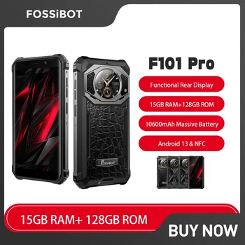 FOSSiBOT F101 PRO Izturīgs Viedtālrunis, līdz 15GB RAM+128GB ROM 5.45 Collu FHD+ Mobilo Tālruni Android 13 10600mAh 24MP Mobilo Telefonu NFC
