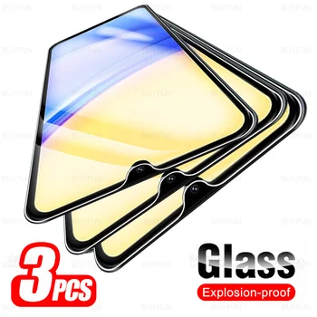 3Pcs Rūdīts Stikls Pilnībā Segtu Filmu Par Samsung Galaxy A15 4G 5G Ekrāna Aizsargs SamungA15 GalaxyA15 15 15A 2023 6.5 collu Stikla