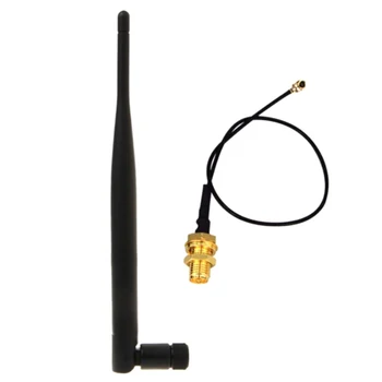 WiFi Antena 5dbi 21cm U. FL/IPEX, lai RPSMA Bize Kabeļu 2.4 GHz Omni Antenas par Pastiprinātājs AP WLAN Maršrutētāju un Modemu USB Adapteri Extender