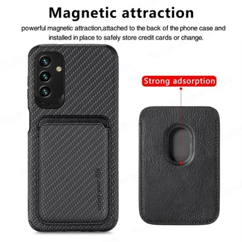 Jaunu MagSafe Telefonu Gadījumā kartes īpašniekam maciņš Samsung A23 A33 A53 A73 A32 A12 A82 Ādas Magnētisko Telefonu Gadījumā Samsung A53