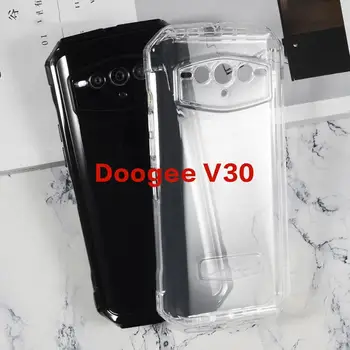 Kameras Aizsargs Gadījumā Doogee V30T 5G Silikona Caso Triecienizturīgs Mīksto TPU Pārredzamu Telefona Apvalku Doogee V30 5G Atpakaļ Vāciņu