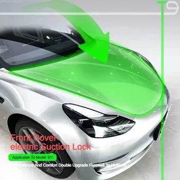 Par Tesla Model 3 Y 2021 2023 2024 Auto Frunk Mīksto Slēdzenes Bloķēšanas Priekšā Auto Bagāžnieka Aizvēršana Elektriskā Aptver Automātiskās Bloķēšanas Tuvāk