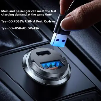 USB Automašīnas Lādētājs Dual Port Ātra Uzlādēšana Automašīnas Izplūdes Adapteris Universālais Automobiļu Vieglākas USB Lādētāja Adapteri Auto Aksesuāru